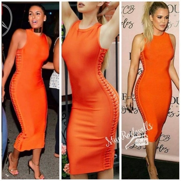 Miss Circle Dresses & Skirts - Miss Circle orange cutout midi dress 🧡